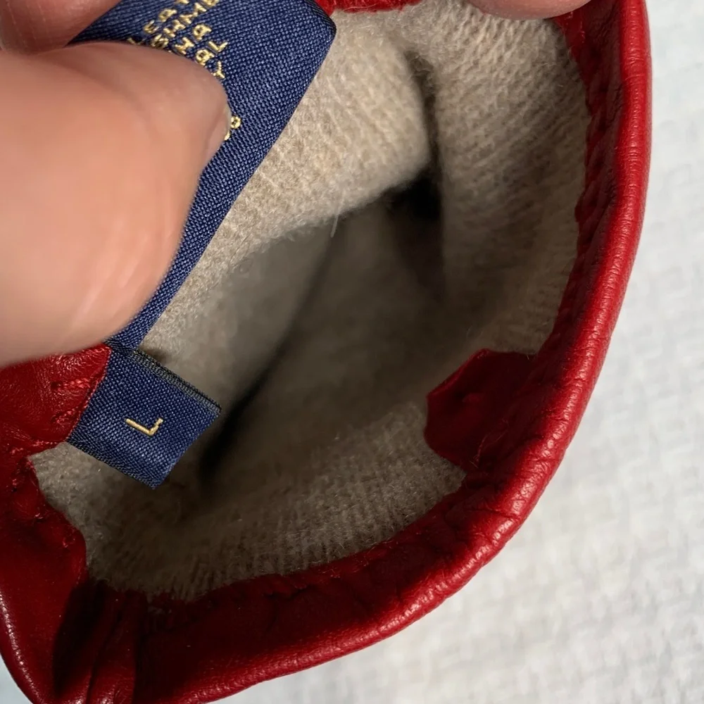 Brooks brothers leather driving gloves two pairs red and black
